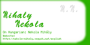 mihaly nekola business card